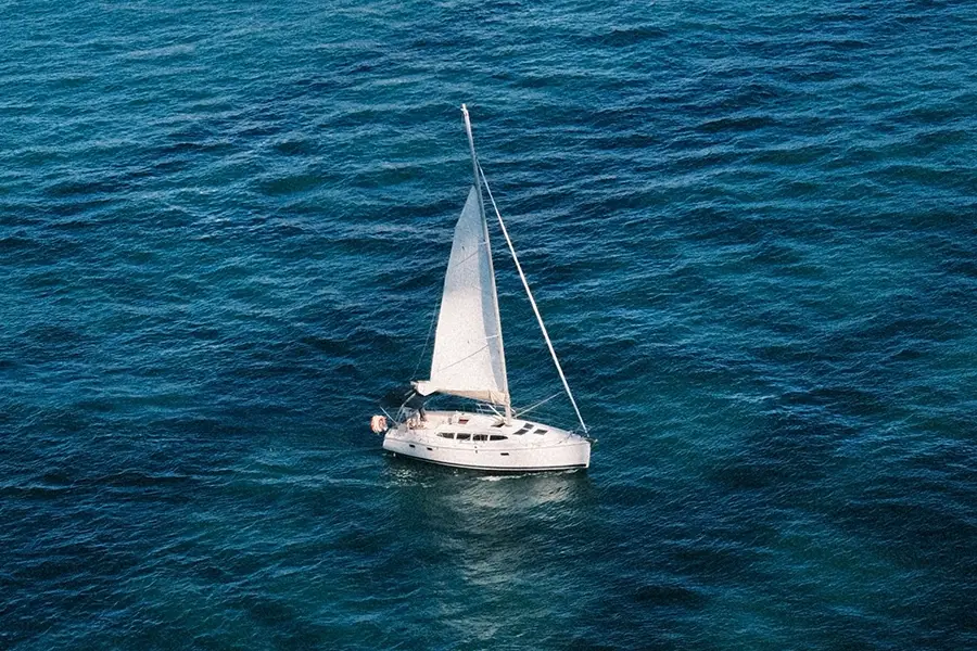 Yacht on the ocean